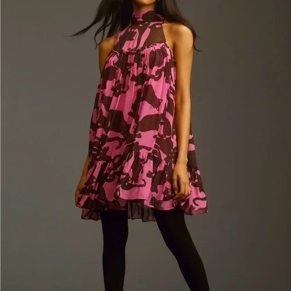 slim fit dress slacks Maeve Halter Twofer Mini Dress